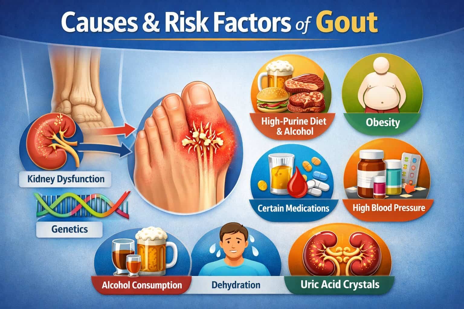 Causes & Risk Factors of Gout