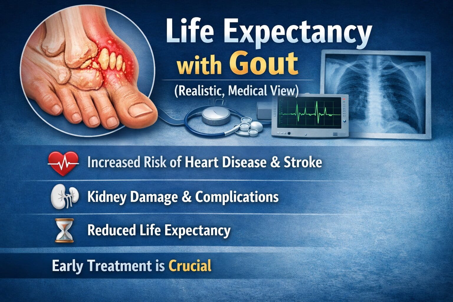 Life Expectancy with Gout (Realistic, Medical View)